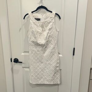 Donna Ricco Textured Cream Mini Dress